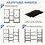 Triple Column 4 Tier Bookshelf, Wide Industrial Bookcase, Black