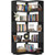 Corner Book Shelf, 6-Shelf L Shaped Corner Bookshelf with Baffle