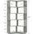 Corner Book Shelf, 6-Shelf L Shaped Corner Bookshelf with Baffle