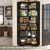 Corner Book Shelf, 7-Shelf L Shaped Corner Bookshelf with Baffle