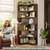 Corner Book Shelf, 7-Shelf L Shaped Corner Bookshelf with Baffle