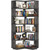 Corner Book Shelf, 7-Shelf L Shaped Corner Bookshelf with Baffle