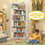 Corner Book Shelf, 7-Shelf L Shaped Corner Bookshelf with Baffle
