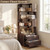 Corner Book Shelf with Drawers, Small Corner Shelf with Drawers