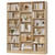 Triple Wide Bookshelf, Large Bookshelf with 17 Display Shelves