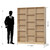 Triple Wide Bookshelf, Large Bookshelf with 17 Display Shelves