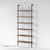 6-Shelf Tall Bookcase, Wall Mount Bookshelf with Reclaimed Wood and Industrial Metal Frame, Oak/Black