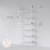 6-Shelf Tall Modern Bookshelf, Wall Mount Ladder Shelf Bookcase with Wood and Industrial Metal Frame, Matte White