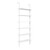 6-Shelf Tall Modern Bookshelf, Wall Mount Ladder Shelf Bookcase with Wood and Industrial Metal Frame, Matte White