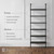 6-Shelf Tall Bookcase, Wall Mount Bookshelf Wood Shelves and Metal Frame, Matte Black