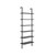 6-Shelf Tall Bookcase, Wall Mount Bookshelf Wood Shelves and Metal Frame, Matte Black