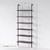 6-Shelf Tall Bookcase, Wall Mount Bookshelf with Natural Wood Finish and Industrial Metal Frame, Nutmeg/Matte Black