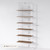 6-Shelf Tall Bookcase, Wall Mount Bookshelf with Natural Wood Finish and Industrial Metal Frame, Rustic Oak/White