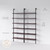 6-Shelf Tall Bookcase, Wall Mount Bookshelf with Natural Wood Finish and Industrial Metal Frame, Nutmeg/Matte Black, Set of 2