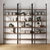 6-Shelf Tall Bookcase, Wall Mount Bookshelf with Reclaimed Oak Wood and Industrial Metal Frame, Reclaimed Oak/Matte Black, Set of 3