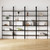 6-Shelf Tall Bookcase, Wall Mount Bookshelf Wood Shelves and Metal Frame, Matte Black, Set of 4