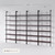 6-Shelf Tall Bookcase, Wall Mount Bookshelf with Natural Wood Finish and Industrial Metal Frame, Nutmeg/Matte Black, Set of 4