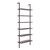 6-Shelf Tall Bookcase, Wall Mount Bookshelf with Natural Wood Finish and Industrial Metal Frame, Nutmeg/Matte Black, Set of 4
