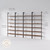6-Shelf Tall Bookcase, Wall Mount Bookshelf with Reclaimed Oak Wood and Industrial Metal Frame, Reclaimed Oak/Matte Black, Set of 4