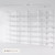 6-Shelf Tall Modern Bookshelf, Wall Mount Ladder Shelf Bookcase with White Wood and Industrial Metal Frame, Matte White/White, Set of 4