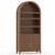 Book Shelf 70" Tall Bookcase with Drawer,7-Tier Arched Cabinet with Storage and Fluted Door,Mid-Century Modern Modular Arch Bookshelf for Office Living Room Bedroom Library (Walnut, 1)