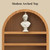 Book Shelf 70" Tall Bookcase with Drawer, 7-Tier Arched Cabinet with Storage and Fluted Door, Mid-Century Modern Modular Arch Bookshelf for Office Living Room Bedroom Library (Oak, 1)