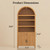 Book Shelf 70" Tall Bookcase with Drawer, 7-Tier Arched Cabinet with Storage and Fluted Door, Mid-Century Modern Modular Arch Bookshelf for Office Living Room Bedroom Library (Oak, 3)