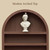 Book Shelf 70" Tall Bookcase with Drawer, 7-Tier Arched Cabinet with Storage and Fluted Door, Mid-Century Modern Modular Arch Bookshelf for Office Living Room Bedroom Library (Walnut, 3)