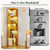 Corner Bookcase with 5 Shelves and 3-Color LED Sensor Lights - Wood