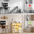 Adjustable LED Bookshelf with 3 Tiers and Motion Sensor - Natural Wood