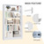 Metal White Bookshelf, 69" Tall Bookshelf with Adjustable Shelves, 5 Shelf Bookcase, Large Bookshelves and Bookcases, Book Shelf Organizer for Home Office, Library, Bedroom, Living Room