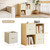 4 Cube Storage Organizer - Solid Wood Bookshelf with 2 Storage Bins, Cube Shelf with 2 Removable Back Panels, Vertical or Horizontal Bookcase, Open Book Shelf for Bedroom, Living Room, Office