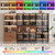 78.7" H Tall Bookcase Storage Cabinet with LED Lights and Drawers, 5 Tier Wood Storage Shelves with Glass Doors, Expandable Bookshelf Display Cabinet for Living Room, Home Office (A+C+B)