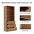 78.7" H Tall Bookcase Storage Cabinet with LED Lights and Drawers, 5 Tier Wood Storage Shelves with Glass Doors, Expandable Bookshelf Display Cabinet for Living Room, Home Office (A+C+B)