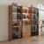 78.7" H Tall Bookcase Storage Cabinet with LED Lights and Drawers, 5 Tier Wood Storage Shelves with Glass Doors, Expandable Bookshelf Display Cabinet for Living Room, Home Office (B+A+B)