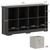 8 Cube Storage Organizer with 4 Fabric Drawers and Removable Shelves — Modular Cube Bookshelf for Bedroom, Living Room, or Home Office, Short Cube Bookcase for Toys, Decor,Black