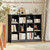 12 Cube Storage Organizer with 6 Fabric Drawers and Removable Shelves — Modular Cube Bookshelf for Bedroom, Living Room, or Home Office, Short Cube Bookcase for Toys, Decor, Black