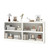 64" W Double Wide Horizontal Bookshelf, 2 Tiers 4 Storage Cube Book Case