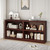 64" W Double Wide Open Shelf Bookcase, 2 Tiers 4 Storage Cube Book Case