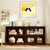 64" W Double Wide Open Shelf Bookcase, 2 Tiers 4 Storage Cube Book Case