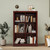 3 Tiers 6 Cube Storage Organizer Bookcase, 30 inch Width Wooden Book Shelf