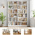 Bookshelf Tall Bookcase, 6-Tier Double Wide Bookshelves, White