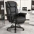 160 Reclining Office Chair with Footrest, Big & Tall Desk Chair, Black