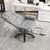 160 Reclining Office Chair with Footrest, Big & Tall Desk Chair, Grey
