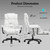 160 Reclining Office Chair with Footrest, Big & Tall Desk Chair, White
