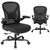 Ergonomic Office Chair, Mesh Fabric Home Office Chairs with Adjustable Lumbar Support, 360° Swivel, and Flip-Up Armrests, Black