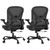 Ergonomic Office Chair Set of 2, Mesh Fabric Home Office Chairs with Adjustable Lumbar Support, 360° Swivel, and Flip-Up Armrests, Black