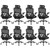 8PC, Ergonomic Office Chair, Home Computer Chair with 3D Adjustable Headrest and 4D Flip-Up Armrests, Adjustable Lumbar Support, Suitable for Office and Study, Black