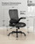 Office Chair, Ergonomic Desk Chair with Adjustable Lumbar Support and Flip up Armrest, Breathable Mesh Computer Chair for Home Office, Black