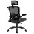 Office Chair Ergonomic Desk Chairs with Adjustable Lumbar Support& Headrest Hanger, High Back Breathable Mesh Chair with Wheels, Rolling Swivel Comfy Task Computer Chair for Home Work Gaming